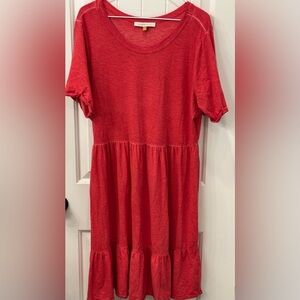 Downeast red baby doll knee length dress XL